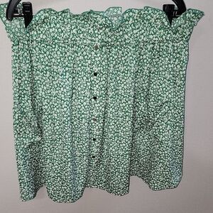 SHEIN Green Smocked Mini Skirt Resort Wear